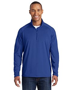 Sport-Tek® Men's Sport-Wick® Stretch 1/2-Zip Pullover with Logo