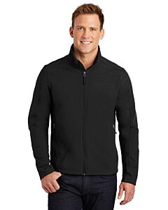 Port Authority® Men's Core Soft Shell Jacket with Logo-Black