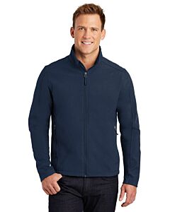 Port Authority® Men's Core Soft Shell Jacket with Logo-Dress Blue Navy