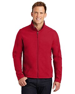 Port Authority® Men's Core Soft Shell Jacket with Logo-Rich Red