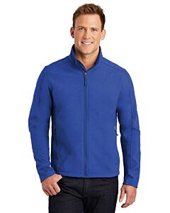 Port Authority® Men's Core Soft Shell Jacket with Logo-True Royal