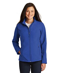 Port Authority® Ladies' Core Soft Shell Jacket with Logo-True Royal